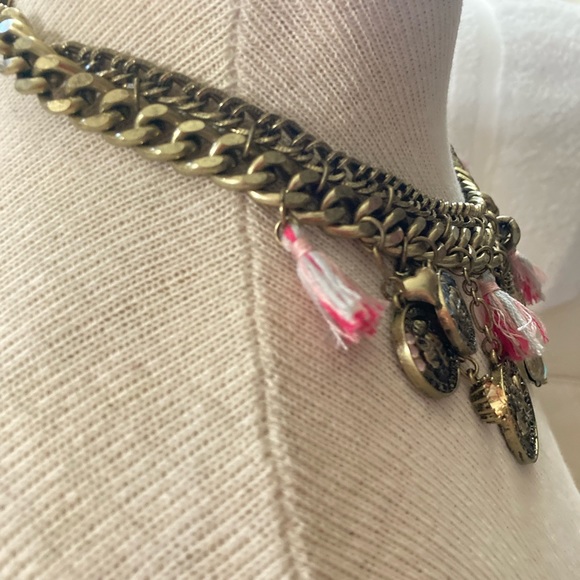 NWT Betsey Johnson dog cat coin tassel RARE FIND Critter Cameo dangle necklace - Picture 11 of 16